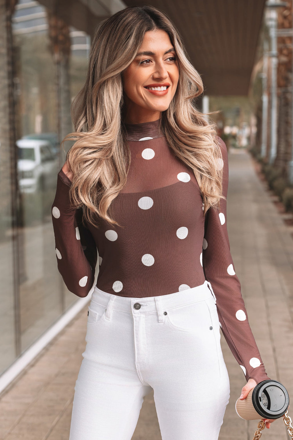 Body "Eliana" Mesh & Pois – Élégance Intemporelle