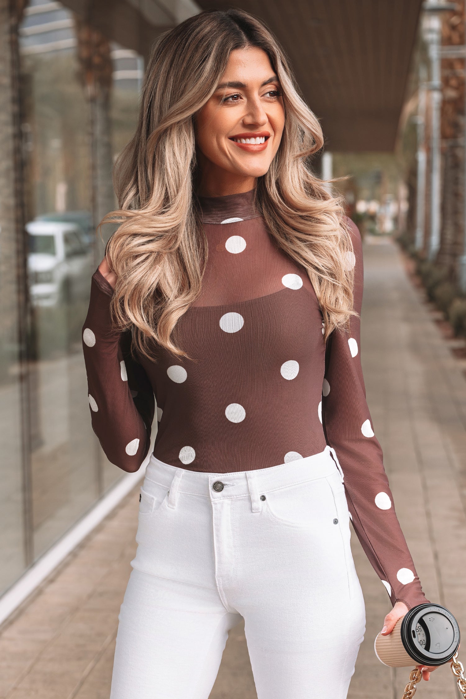 Body "Eliana" Mesh & Pois – Élégance Intemporelle
