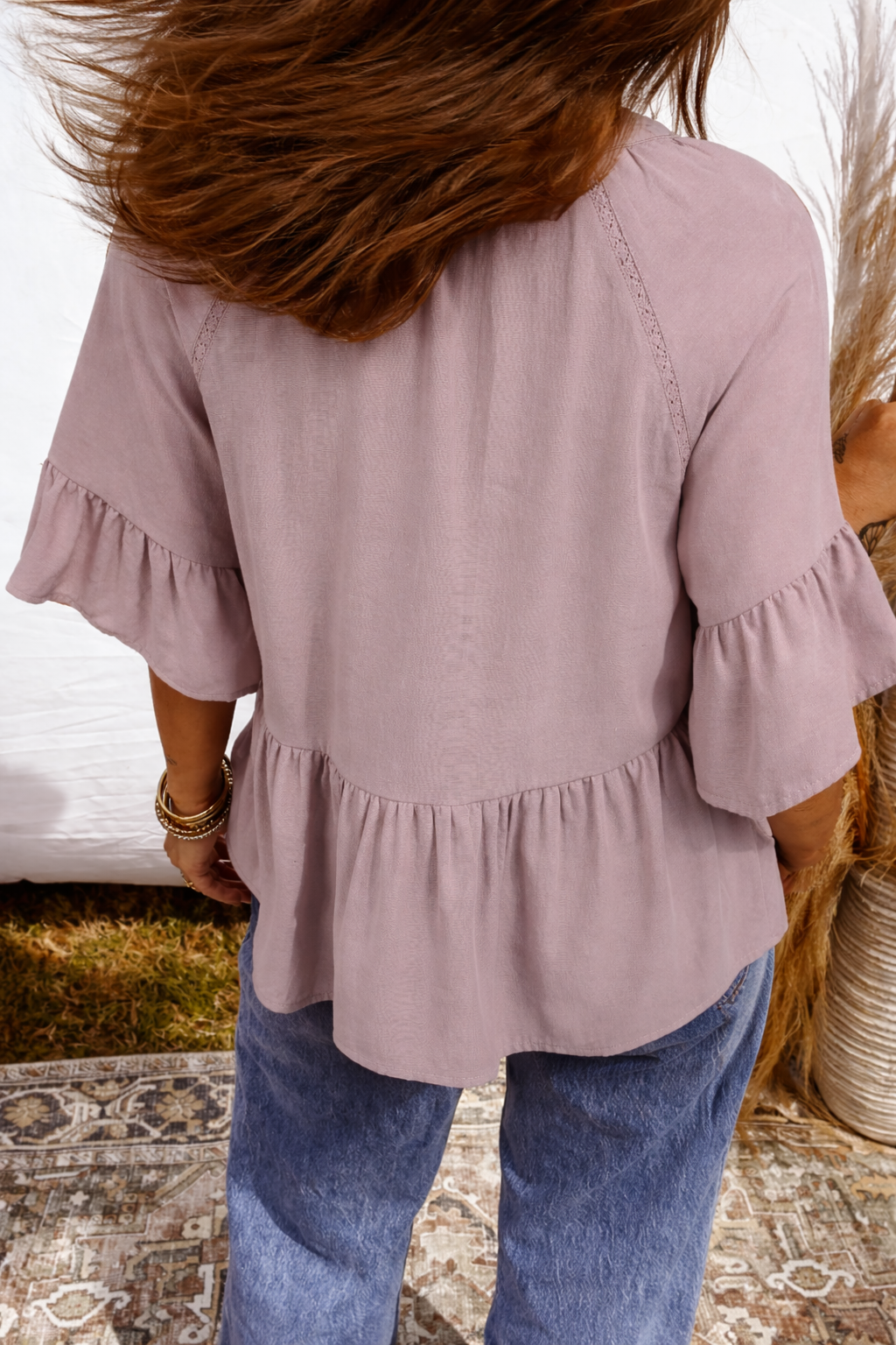 Blouse "Ainsley" à Volants – Douceur & Liberté