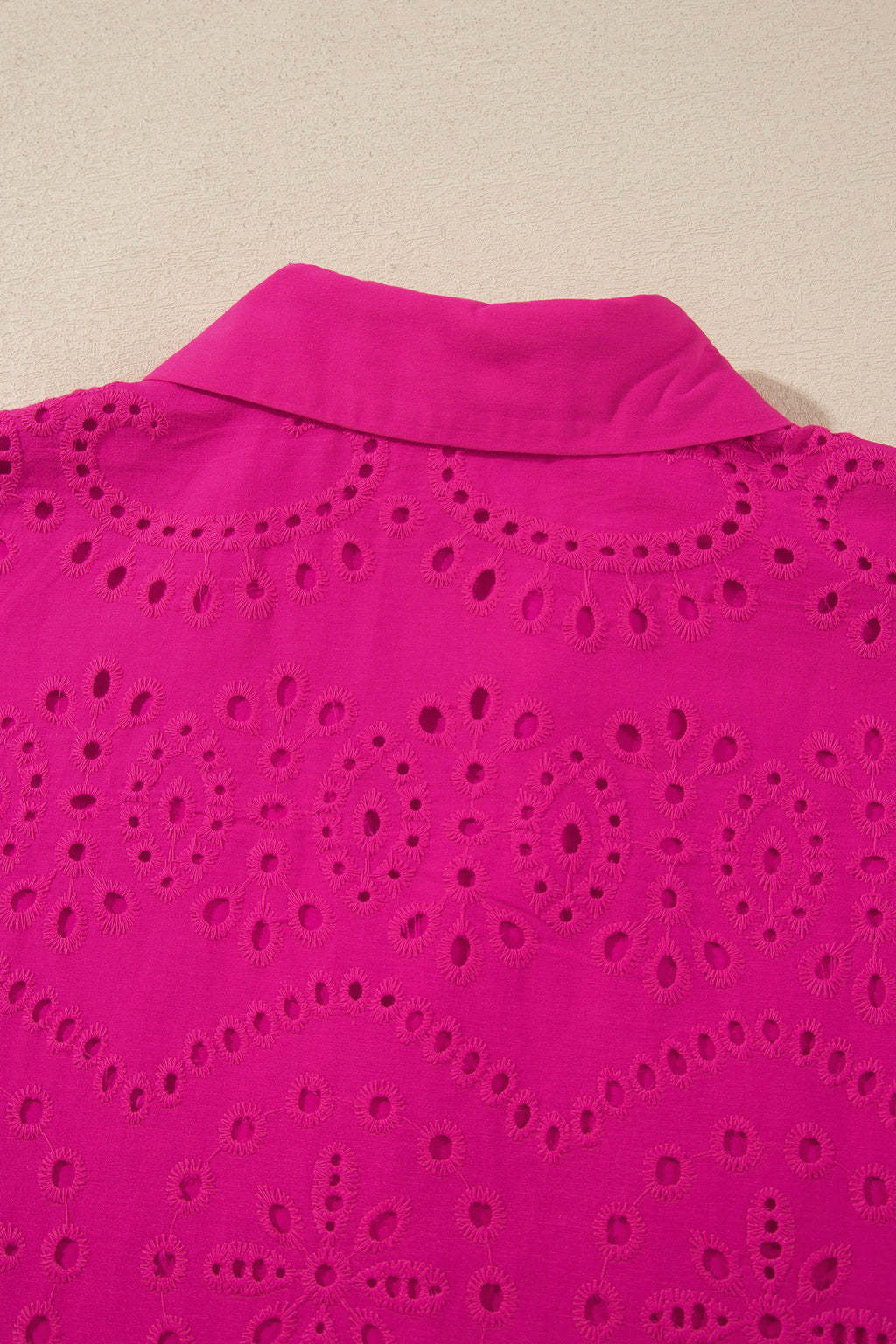 Green Solid Color Eyelet Embroidered T Shirt Mini Dress